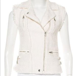 Rebecca Taylor Tweed and Leather Vest